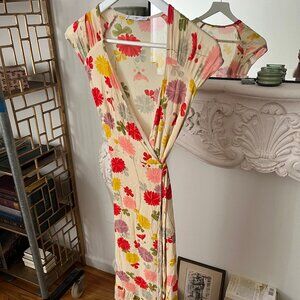 Mango Women's Floral Wrap Dress size 2 (US) / XS (EU)
